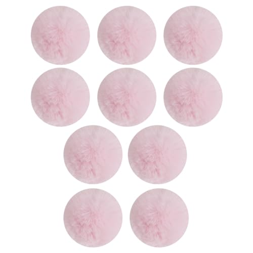 10pcs Rabbit Hair Ball 5.5cm Pompoms for Keychain DIY Bag Charm Plush Ball Decor
