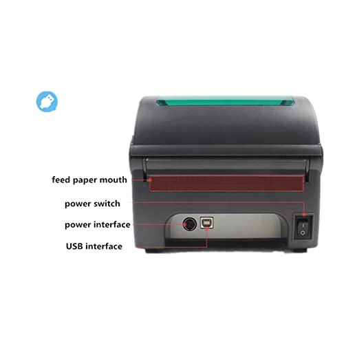 Image of Express Electronic Waybill Epacket Logistics Shipping Invoice Product Price Sticker Label 20-104mm Thermal Barcode Printer(Black)