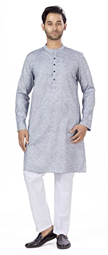 Image of Studio Shringaar Men's Cotton Relaxed Fit Straight Kurta