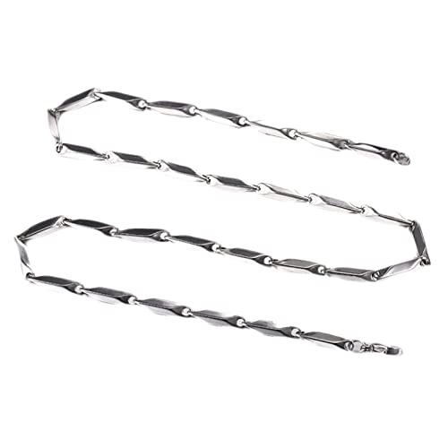 Homxi Homme Collier à Chaîne,Chaîne Homme 55 cm Colliers 3mm Chaîne Chaine Acier Inoxydable Collier Collier en Argent pour Homme