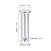 uxcell Single Hole Clevis Pins - 10mm X 30mm Flat Head Zinc-Plating Solid Steel Link Hinge Pin 4Pcs