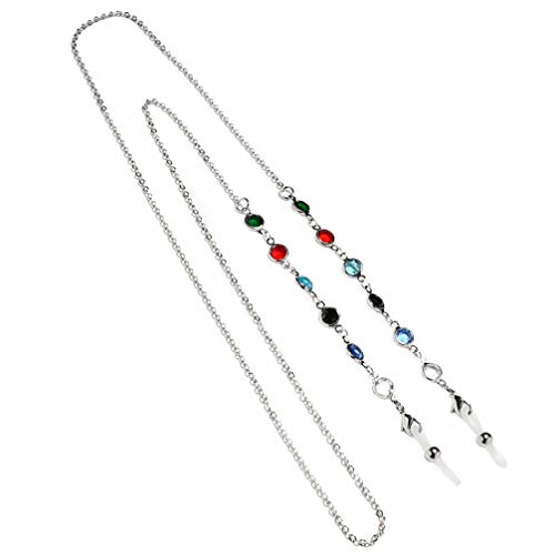 Correntes de óculos de sol com contas e alça para óculos de leitura, cordões, cordões, cordões de co