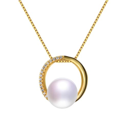 Collier en perles d'eau douce naturelles avec pendentif zircon pour sublimer votre quotidien