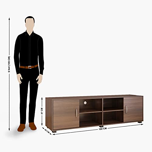 Image of Home Centre | Clary | Engineered Wood | TV Units | Brown | 1 Year Warranty