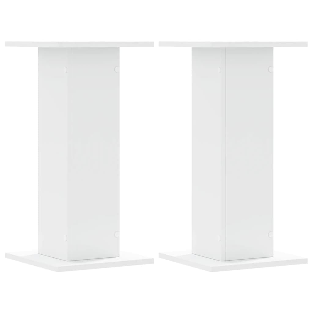 vidaXL Plant Stands 2 pcs White 30x30x60 cm Engineered Wood
