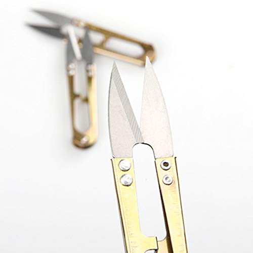 U Sewing Scissors Clippers,Embroidery Thrum Yarn Fishing Thread Beading Cutter,Mini Small Snips Trimming Nipper,Great for Stitch,Craft & DIY Supplies (12 Pcs)