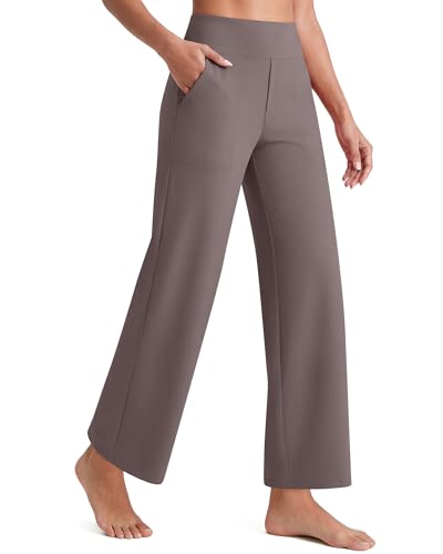 Image of G4Free EverGoing Wide Leg Ankle Pants for Petite Women with Pockets Stretch