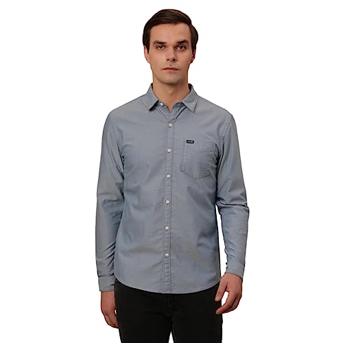 Image of Wrangler Men's Solid Blue Shirt