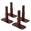 Louis Moulin 3289920035164 vierkante voeten om te schroeven, bevestigingsaccessoires, ijzer antiek, 13 x 6 x 14 cm