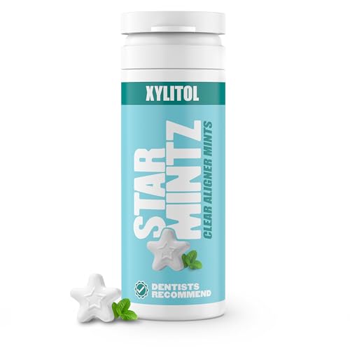 StarMintz - Clear Aligner Mints - Edible Alternative to Aligner Chewies – Xylitol Mints for Dry Mouth & Retainers – Sugar Free & Freshens Breath - Spearmint (1 Pack)