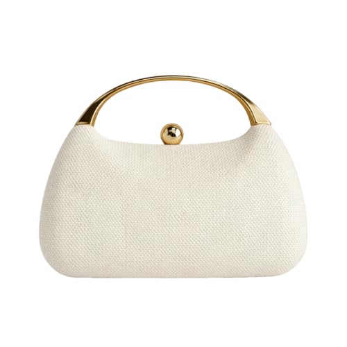 Image of UMREN Straw Clutch Handbags Women Beach Crossbody Hand-woven Summer Purse Wallet Top handle Evening Bag for Wedding Party