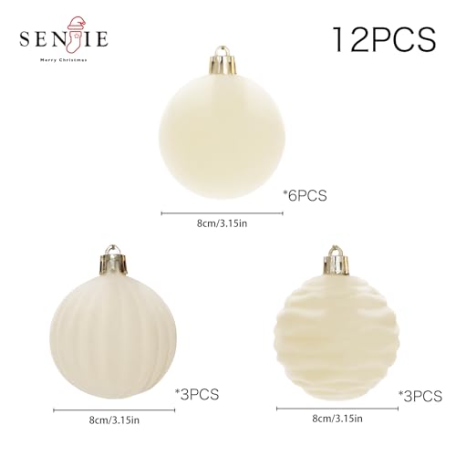 Image of 3.15In Velvet Ornaments for Christmas Tree,12Pcs Christmas Ornaments Set