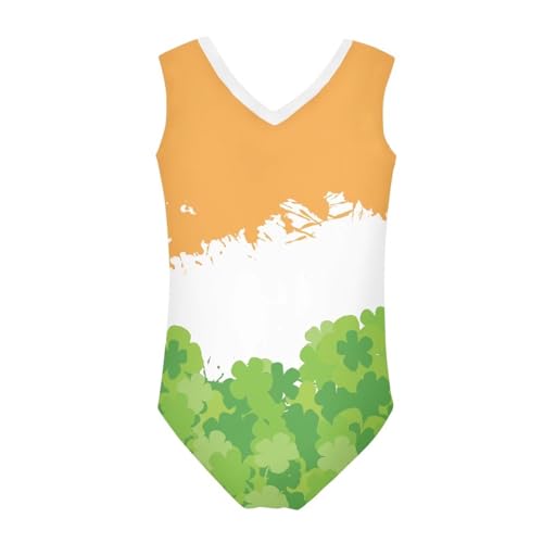 Image of Girls Fashion Print One Piece Swimsuit Bathing Suit Gymnastic Leotard for Kids, 5-14 Years