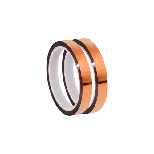Image of 2 Rolls 1 /2 Inch13mm X 33m 108ft 3D Polyimide Heat ,Heat Resistant ,Heat Transfer ,Thermal ,Sublimation Tape,Heat Vinyl Press Tape,No Residue,High Temperature Tape,Electronics,Soldering,Circuit Board