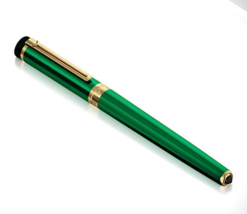 Dryden Fountain Pen Medium Nib Includes Gift Box and Ink Refill Converter, Classic Writing Tool [Emerald Green] for Left and Right Handed - Thumbnail 5