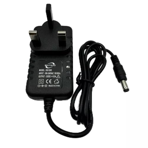 Image of Multibao 12V 500mA Power Supply Adapter, 100-240V AC to DC 12V 0.5A 6W Universal Driver Transformer 5.5mm x 2.1mm for CCTV Cameras, Routers
