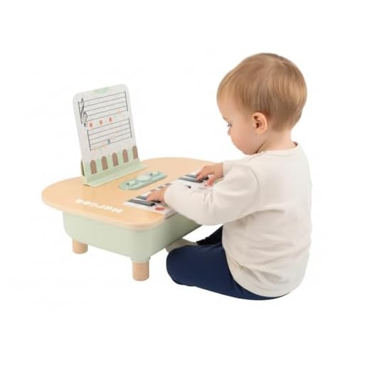 Bubblat Kids Piano Infantil de Madera | Piano Musical Educativo con Teclas de Colores y Partituras | Estilo Montessori | Juguete Musical para Bebés desde 18 Meses | Regalo Niños y Niñas