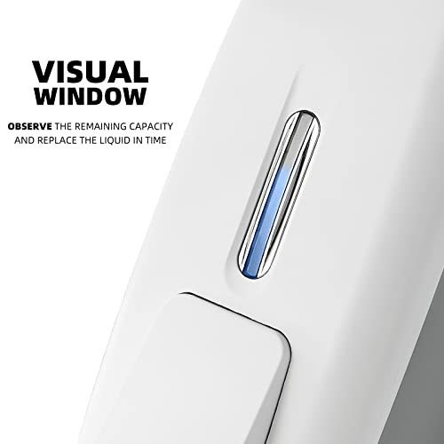 Image of Soap Dispenser Wall Mount Adhesive Commercial Soap Dispenser 800ml No Drill Hand Sanitizer Dispenser for Bathroom Support Liquid and Gel,White-PN9088