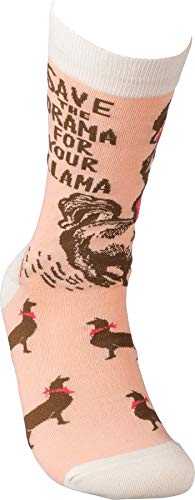 Primitives Kathy LOL Made You Smile Silly Socks, Llama, (38055)