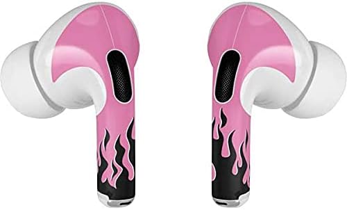 Skinit Decal Audio Skin Compatible with Apple AirPods Pro - Pink Flames Design