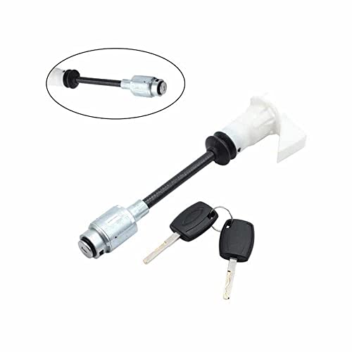 CANJPTON Kompatibel mit Ford Focus C-Max 2003-2007 Motorhaubenschloss Reparatursatz mit 2 Schlüsseln Lang Type Schließzylinder Motorhaubenentriegelung Entriegelungsschloss 1343577 4M5AA16B970AB