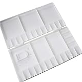 ZFIHAV Mischpalette 2 Stück Klappdeckel, Ölgemälde-Palette, DIY-Aquarell-Malzubehör...