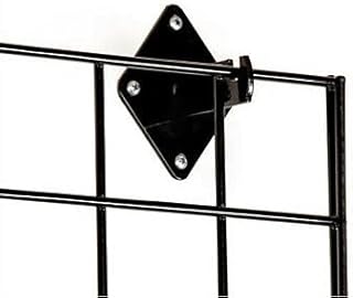 Only Garment Racks Wall Brackets for Gridwall or Grid Panels - Black Color - Set of 8 Pieces