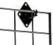 Only Garment Racks 2' x 6' Black Wire Grid Panel Wall Display - Grid Wall Complete with Wall Mount Brackets - (Sold as a Set of 3 Gridwalls and 12 Wall Mount Brackets)