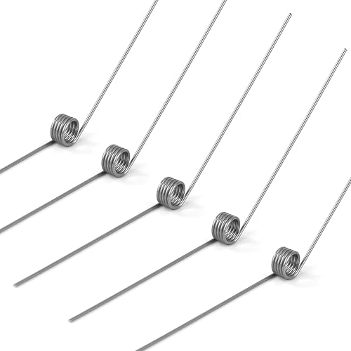 GUNGY Torsionsfeder Edelstahl Drehfeder Drahtdurchmesser 0,6 mm Innendurchmesser 4 mm Armlänge 40 mm 135° 5 Runden Maximaler Einsatzwinkel 59° Rechtsdrehend Größe 0,6x4x40 mm