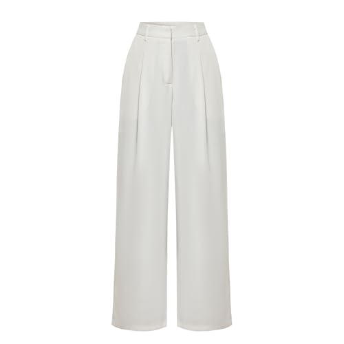 Women's Wide Leg High Waist Loose Palazzo Office Pants with Pockets Work Pants for Women Business Casual