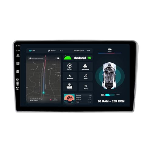 MISONDA 2G+32G- Android 14 Double Din Car Stereo For Toyota Avensis 2002-2008 - Wireless CarPlay/Android Auto - Camera SWC BT DAB RDS