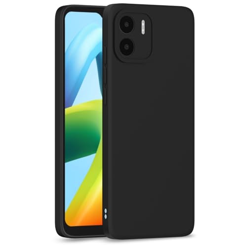 Image of Outlouders Back Cover for Redmi A1 / Redmi A2 | Camera Protection | Durable Soft Matte Silicone Bumper Case (Black)