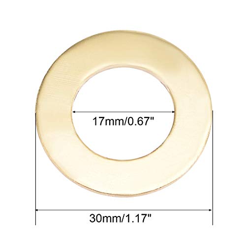 10 pezzi 17 x 30 x 2 mm rondella piatta in rame