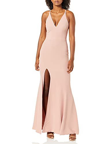 Image of Iris Spaghetti Strap Plunging Long Dress