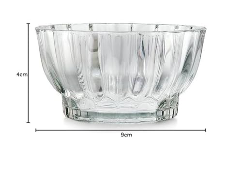 Image of Glassbunny Glass Serving Bowls, Multipurpose Bowls for Ice Cream, Dessert, Fruit, Sweets, Dry Fruits, Cereals, Glass Katori for Kitchen, Restaurant, Home Decor, Showpieces - Pack of 6 Piece, 150ML