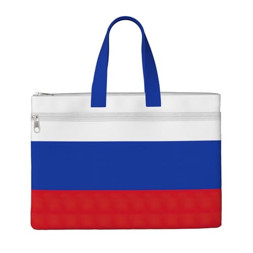 Russian Flag Canvas Document Bag Briefcase For Professionals And Executives