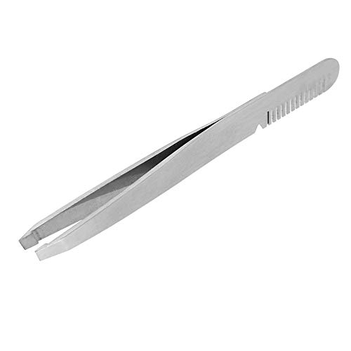 Stainless Steel Eyebrow Tweezer with Comb, 1Pc Face Hair Removal Tweezers Eyebrow Makeup Beauty Tool Portable Eyebrow Beard Grooming Trimmer Beauty Tool