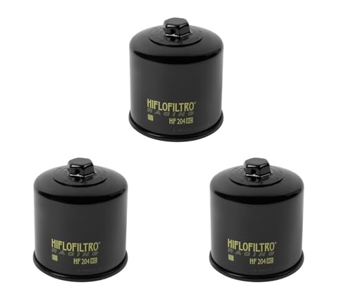 3 Pack Hiflofiltro HF204RC Premium Racing Oil Filters Fits Honda Kawasaki Suzuki Yamaha ATV UTV Motorcycle