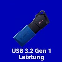 Kingston DataTraveler Exodia M USB Stick (2 Stück) 3.2 Gen 1 DTXM/64GB-2P- mit beweglicher Kappe (Schwarz + Blau) – Ansicht 4