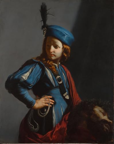 Affiches et impressions David avec la tête de Goliath Guido Cagnacci déco salon 60x90