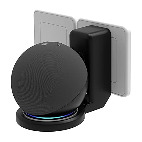 Soporte de Pared para Echo Dot 4 Generación, Color Negro Cover