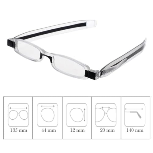 Image of First Lens Flexifold Slim Compact Reading Glasses - Black