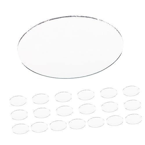 ARTSEWPLY 20Pcs Mini Oval DIY Mirror Lens for Makeup Crafts Small Unfinished Mirror for Art Projects Portable Design for Handbag Storage Durable and Convenient for Women