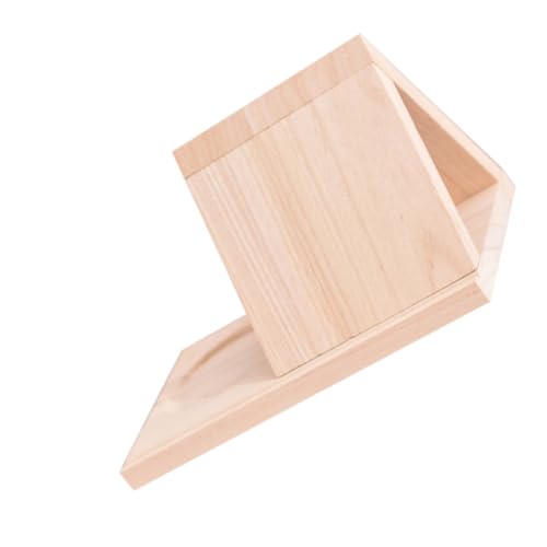 Soporte triangular de madera para libros el remedio al desorden en escritorios pequeños