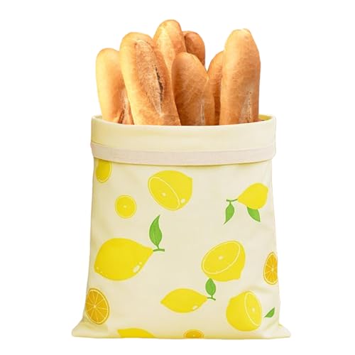 Bolsa de pan – Bolsas reutilizables de almacenamiento de alimentos para pan | Bolsas y fundas para suministros de cocina, congelador, refrigerador, uso de viaje, organización del hogar, pan