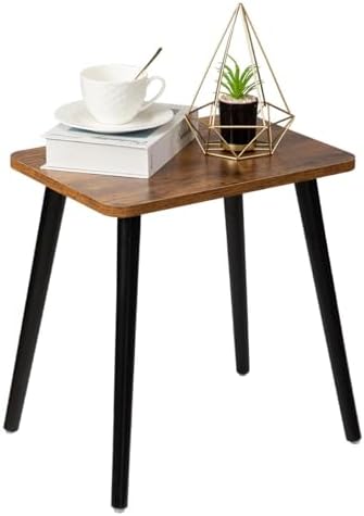 FORAOFUR Side Table, Rectangular Wooden Small End Table, Small Ac...