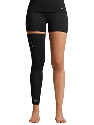 Tommie Copper - Unisex Performance Compression Full Leg Sleeve - Black  Medium