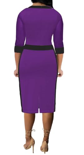 Image of Xinlees Women's Bodycon Pencil Dress Sexy Short Ruffles Sleeve Clubwear Basic Fitted Outfits Casual Midi Dresses