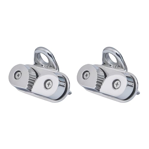 Semetall Cam Cleat 316 Stainless Steel,Proof Rope Cleats for 3‑15mm Ropes, Boat Hardware for Sailboat Kayak Canoe Dinghy,Pack of 2