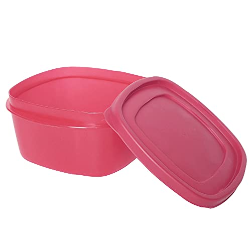 Image of Cutting EDGE Snap Tight Eco Plastic Container Set for Pickle, Sauces, Spices, Dry Fruits, Travelling, 12-Pieces (1.5 L, Pink)